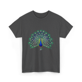 Colorful Peacock Feathers Nature T-Shirt - Dark Heather