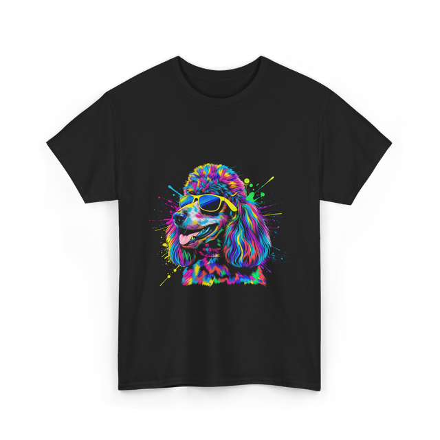 Colorful Poodle Dog Poodle Lovers T-Shirt - Black