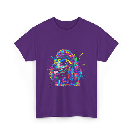 Colorful Poodle Dog Poodle Lovers T-Shirt - Purple