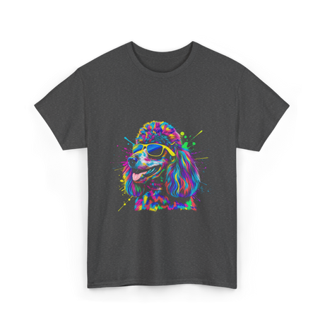 Colorful Poodle Dog Poodle Lovers T-Shirt - Dark Heather