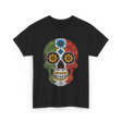 Skull Mexican Dia De Los Muertos T-Shirt - Black