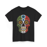 Skull Mexican Dia De Los Muertos T-Shirt - Black