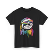 Colorful Sloth Sloth Lover T-Shirt - Black