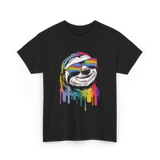 Colorful Sloth Sloth Lover T-Shirt - Black