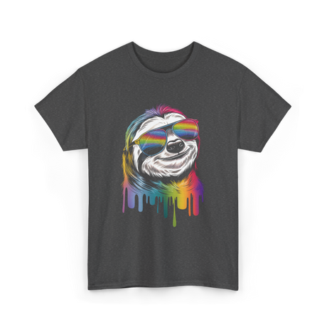 Colorful Sloth Sloth Lover T-Shirt - Dark Heather