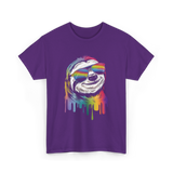 Colorful Sloth Sloth Lover T-Shirt - Purple