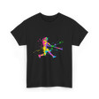 Colorful Softball Player Softball T-Shirt - Black