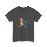 Colorful Softball Player Softball T-Shirt - Dark Heather