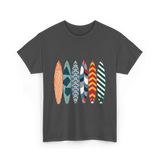 Colorful Surfboards Surfing Art T-Shirt - Dark Heather