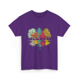 Colorful Trees Nature Wildlife T-Shirt - Purple