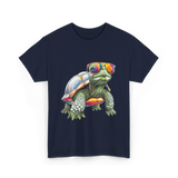 Colorful Turtle Turtle Lover T-Shirt - Navy