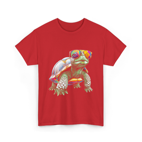 Colorful Turtle Turtle Lover T-Shirt - Red