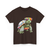 Colorful Turtle Turtle Lover T-Shirt - Dark Chocolate