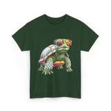 Colorful Turtle Turtle Lover T-Shirt - Forest Green