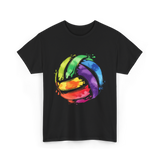 Colorful Volleyball T-Shirt - Black