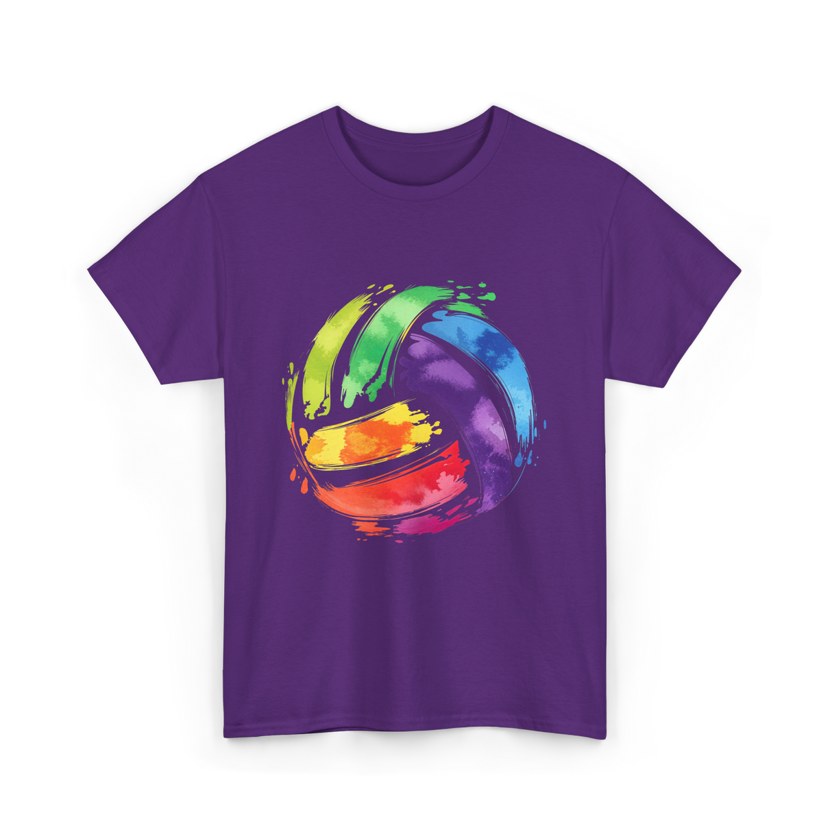 Colorful Volleyball T-Shirt - Purple