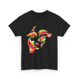 Colorful Woman Abstract Art Face T-Shirt - Black