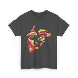 Colorful Woman Abstract Art Face T-Shirt - Dark Heather