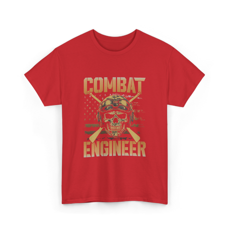 Combat Engineer Combat Veteran T-Shirt - Red