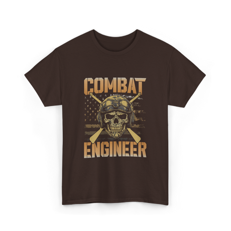 Combat Engineer Combat Veteran T-Shirt - Dark Chocolate