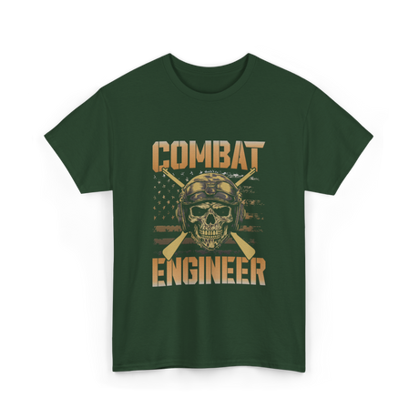 Combat Engineer Combat Veteran T-Shirt - Forest Green