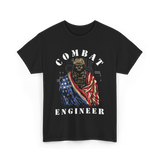 Combat Engineer Military Veteran T-Shirt - Black