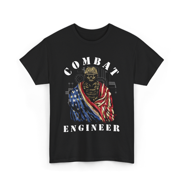 Combat Engineer Military Veteran T-Shirt - Black