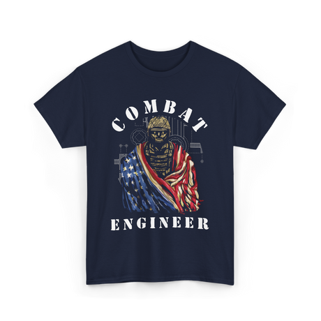 Combat Engineer Military Veteran T-Shirt - Navy