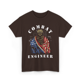 Combat Engineer Military Veteran T-Shirt - Dark Chocolate