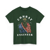 Combat Engineer Military Veteran T-Shirt - Forest Green