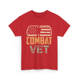 Combat Vet Veteran T-Shirt - Red