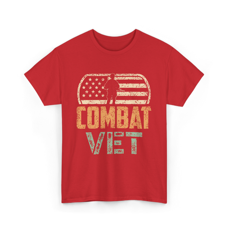 Combat Vet Veteran T-Shirt - Red