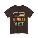 Combat Vet Veteran T-Shirt - Dark Chocolate