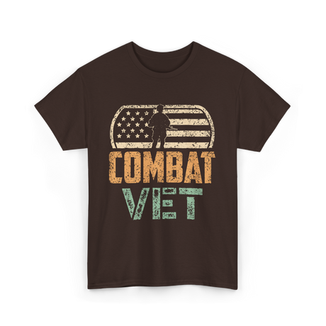 Combat Vet Veteran T-Shirt - Dark Chocolate