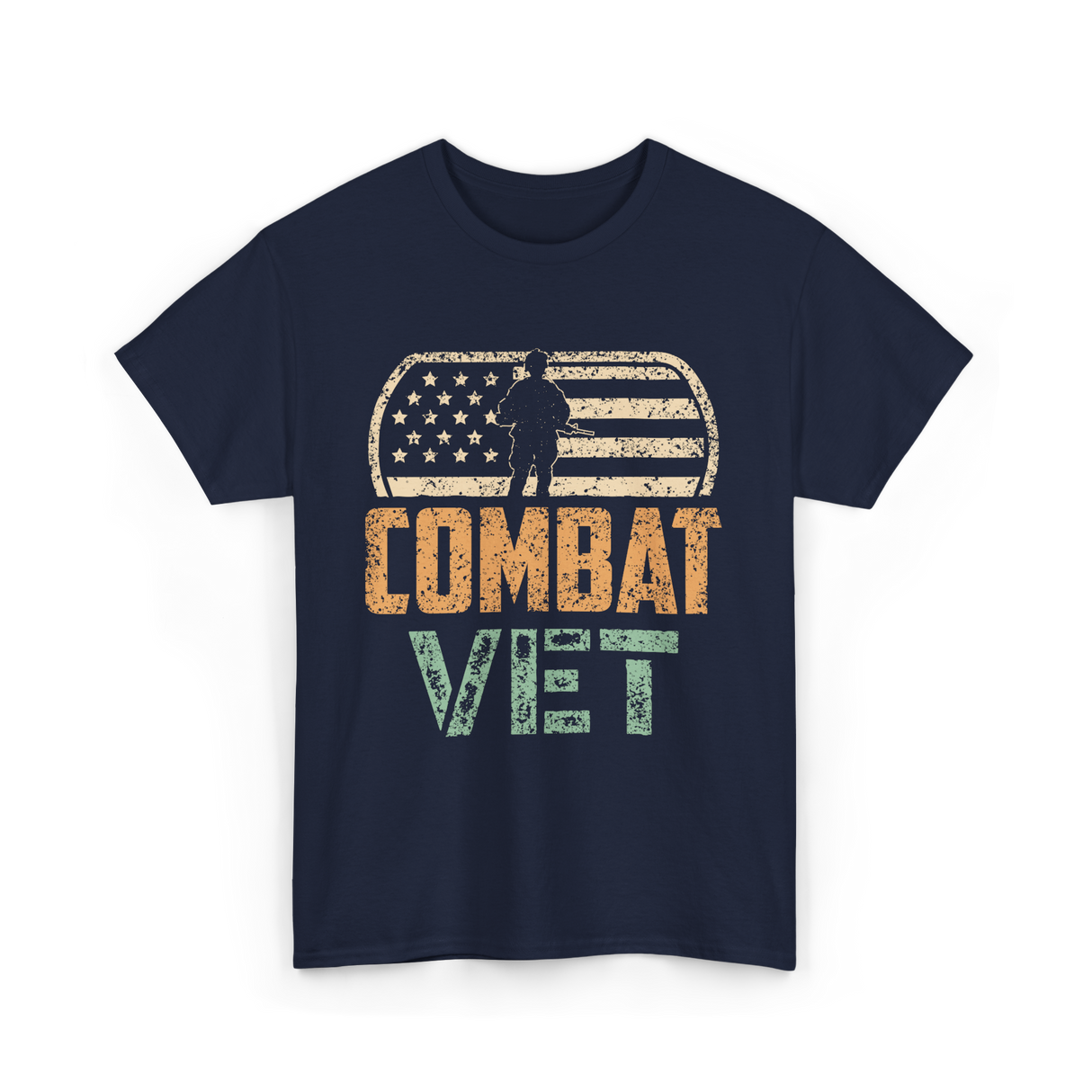 Combat Vet Veteran T-Shirt - Navy