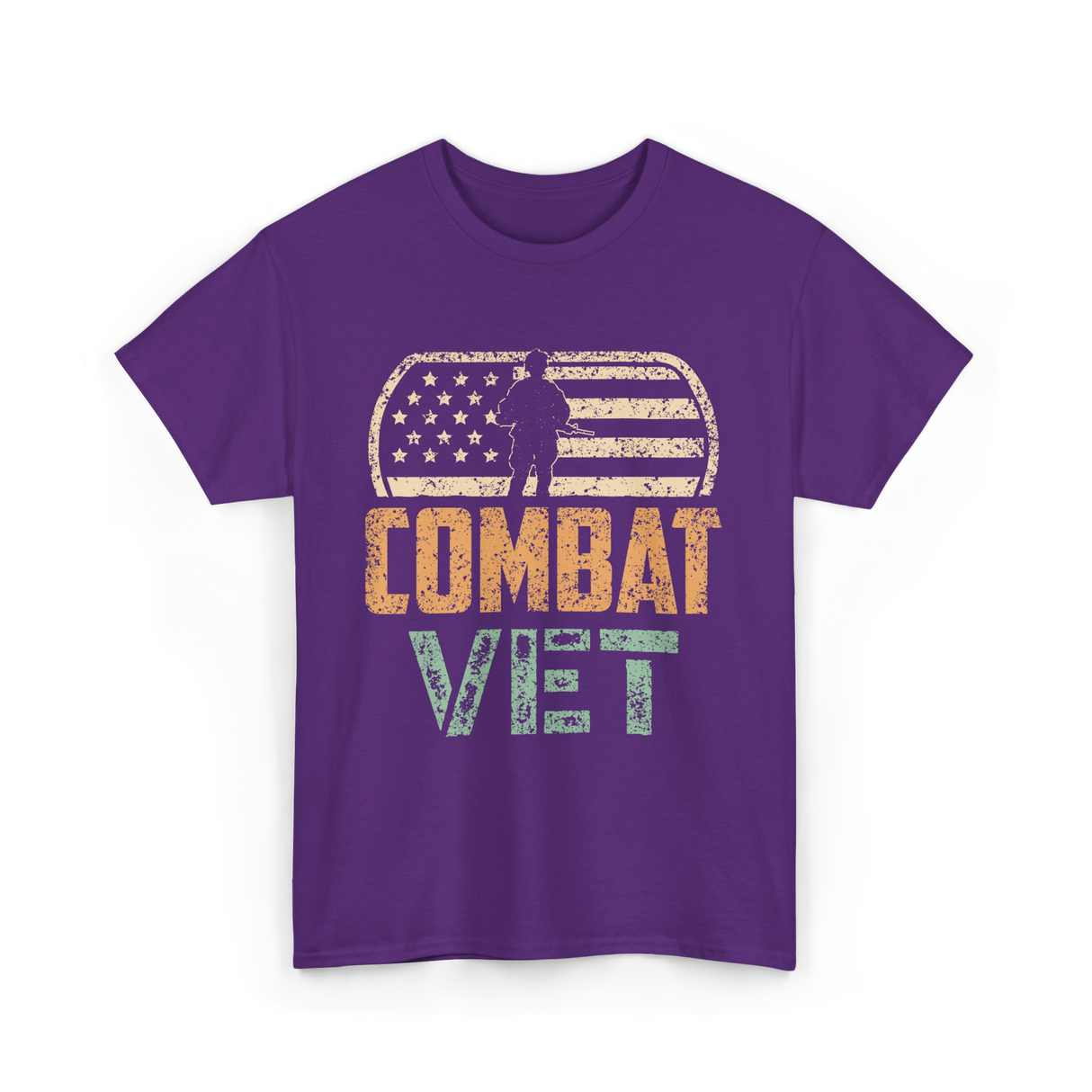 Combat Vet Veteran T-Shirt - Purple