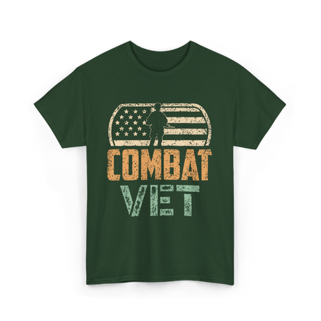 Combat Vet Veteran T-Shirt - Forest Green