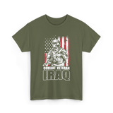 Combat Veteran Iraq Veteran T-Shirt - Military Green