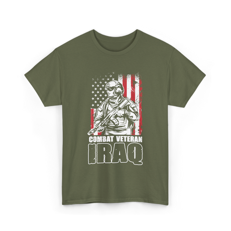 Combat Veteran Iraq Veteran T-Shirt - Military Green