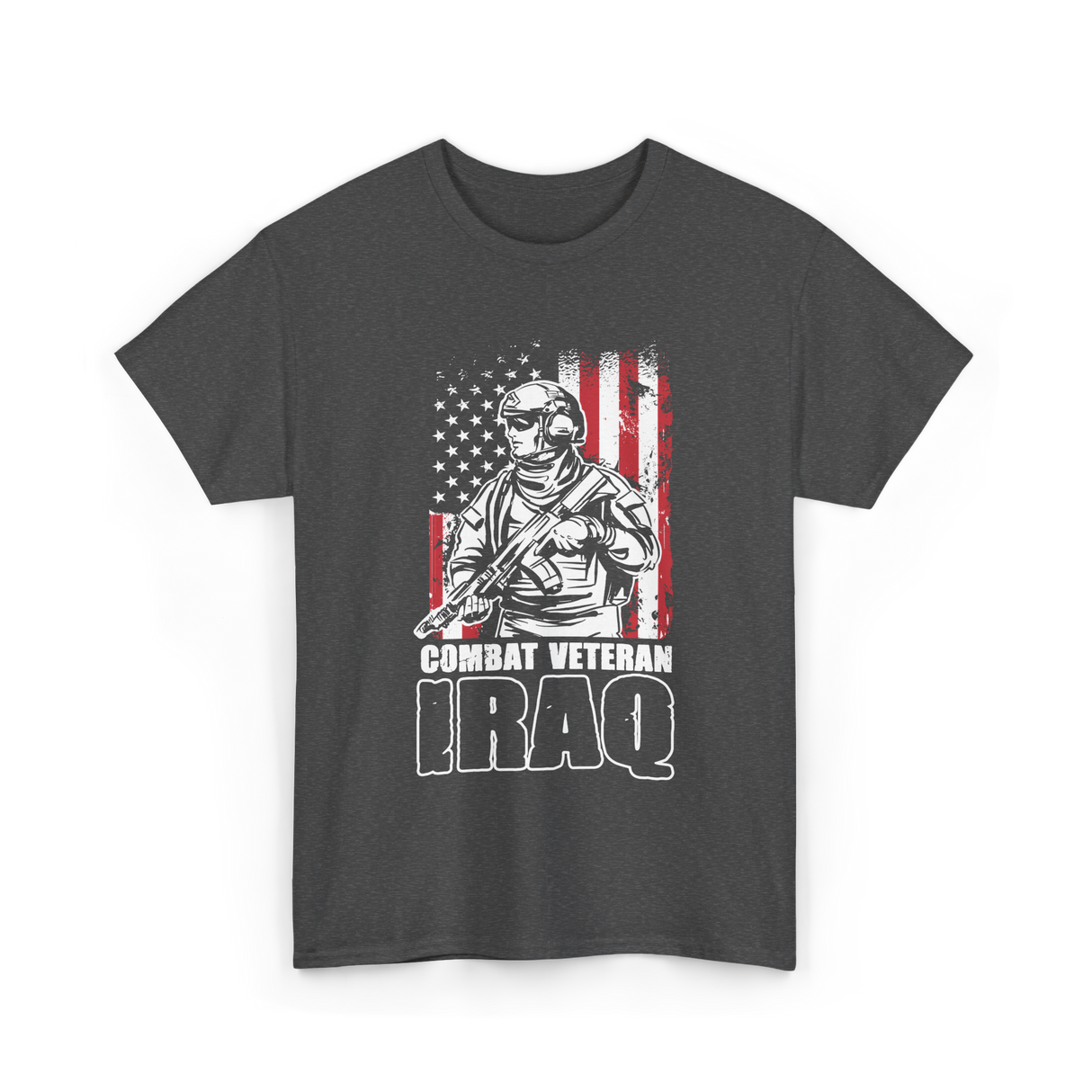 Combat Veteran Iraq Veteran T-Shirt - Dark Heather