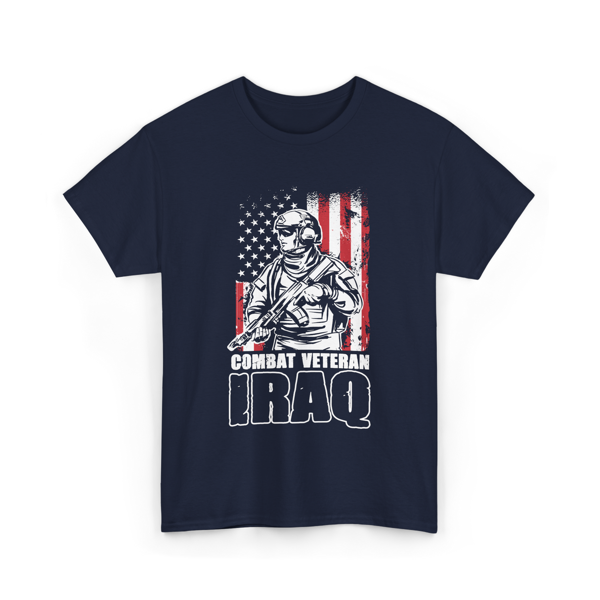 Combat Veteran Iraq Veteran T-Shirt - Navy