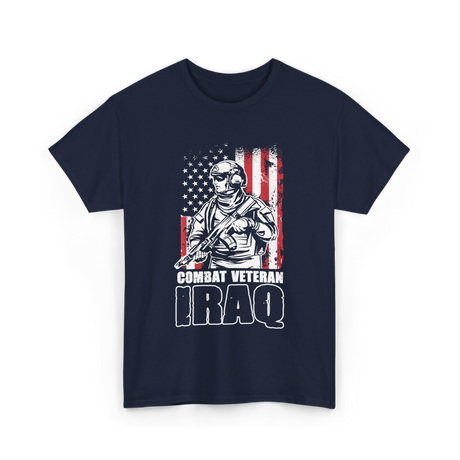 Combat Veteran Iraq Veteran T-Shirt - Navy