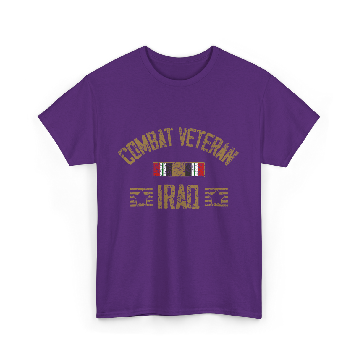 Combat Veteran Iraq Veteran T-Shirt - Purple