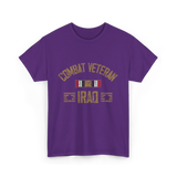 Combat Veteran Iraq Veteran T-Shirt - Purple