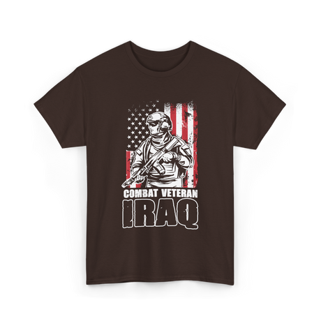 Combat Veteran Iraq Veteran T-Shirt - Dark Chocolate