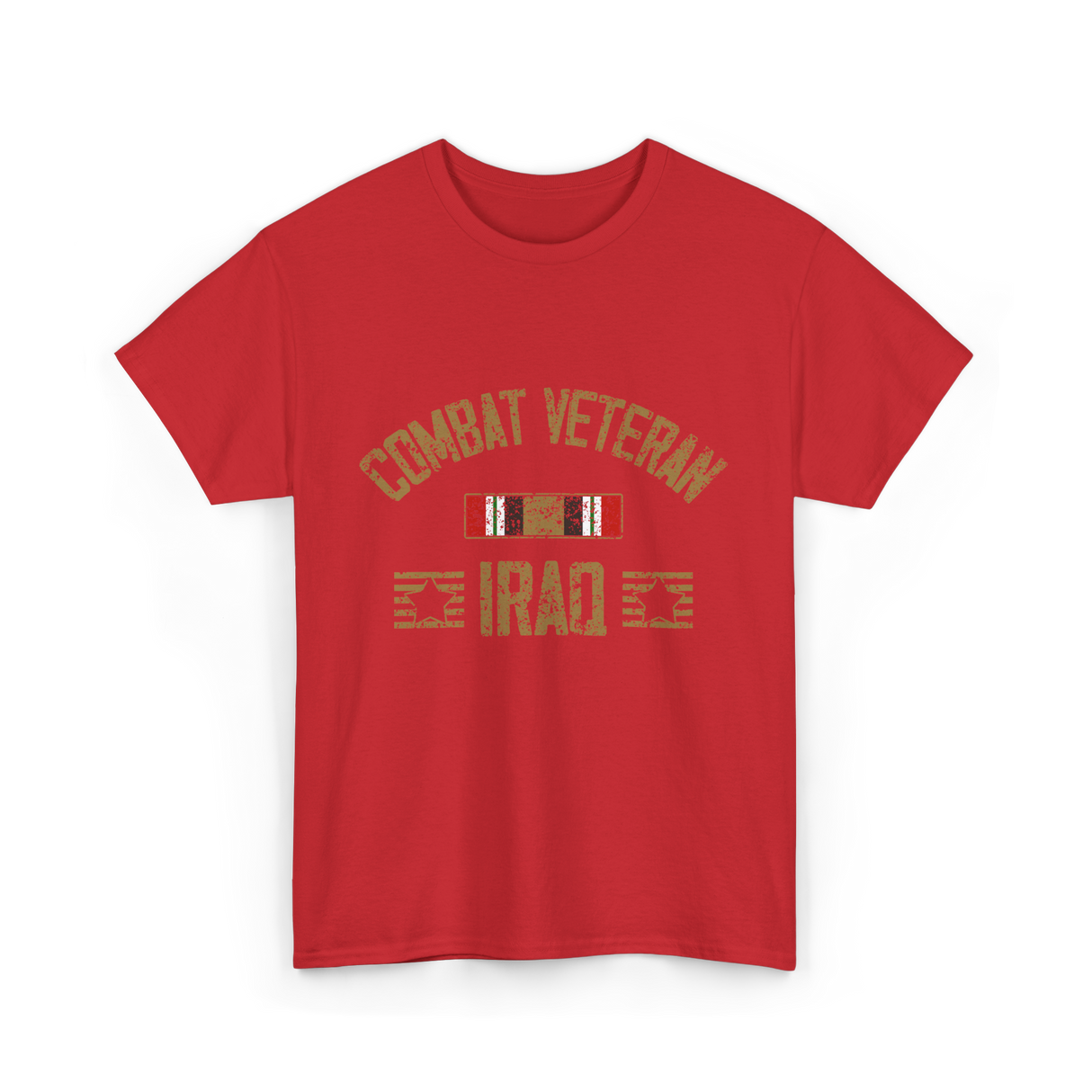 Combat Veteran Iraq Veteran T-Shirt - Red