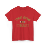 Combat Veteran Iraq Veteran T-Shirt - Red