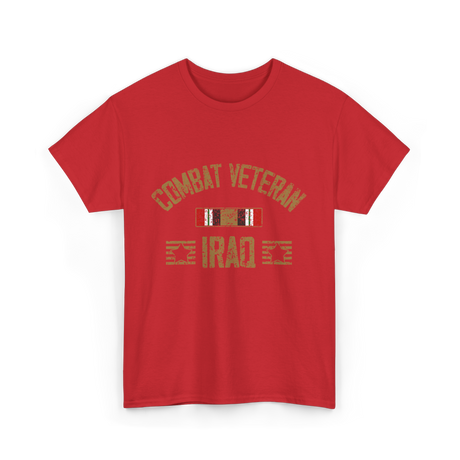 Combat Veteran Iraq Veteran T-Shirt - Red