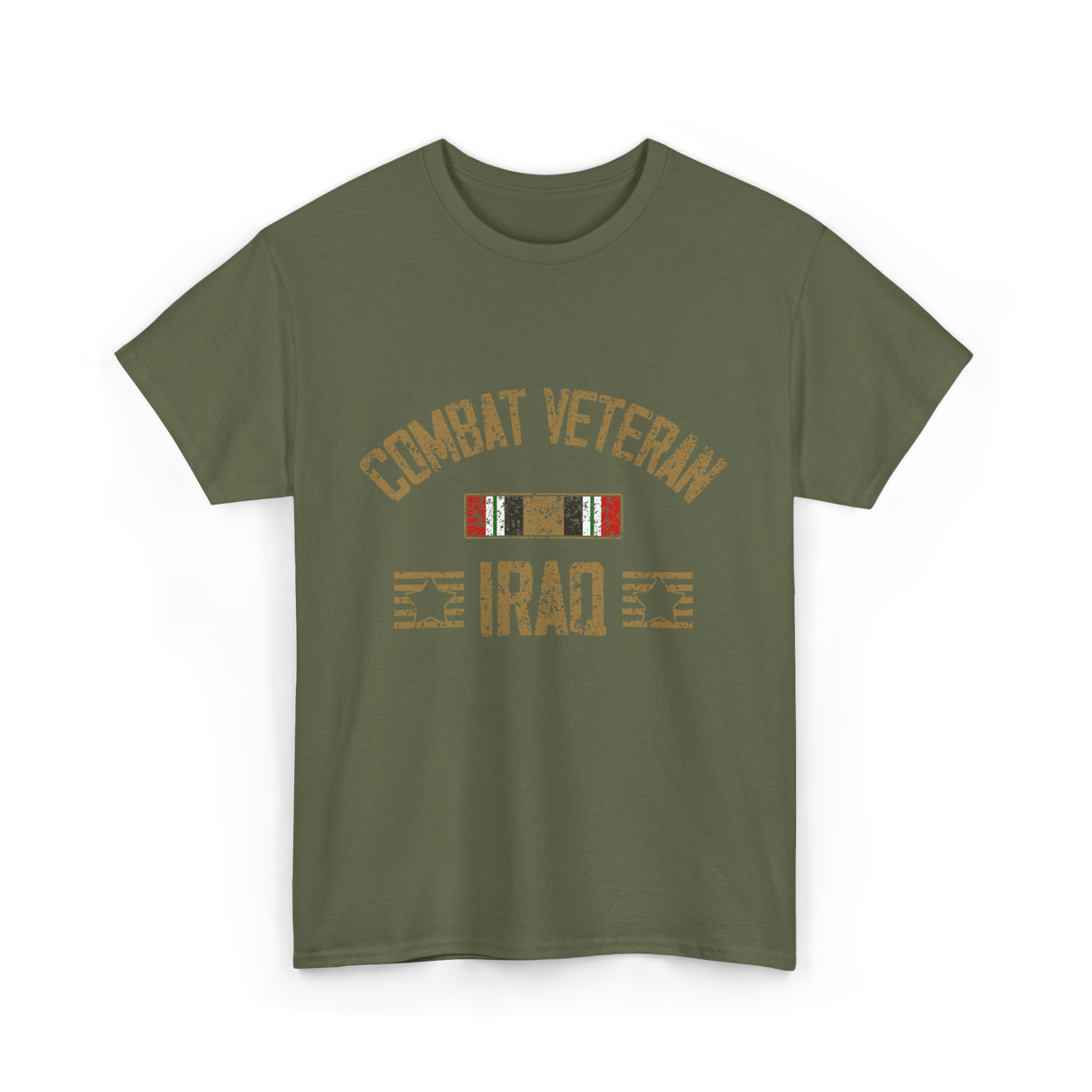 Combat Veteran Iraq Veteran T-Shirt - Military Green