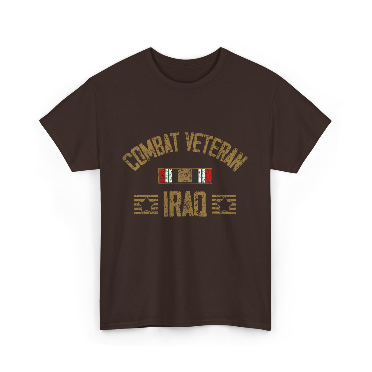 Combat Veteran Iraq Veteran T-Shirt - Dark Chocolate